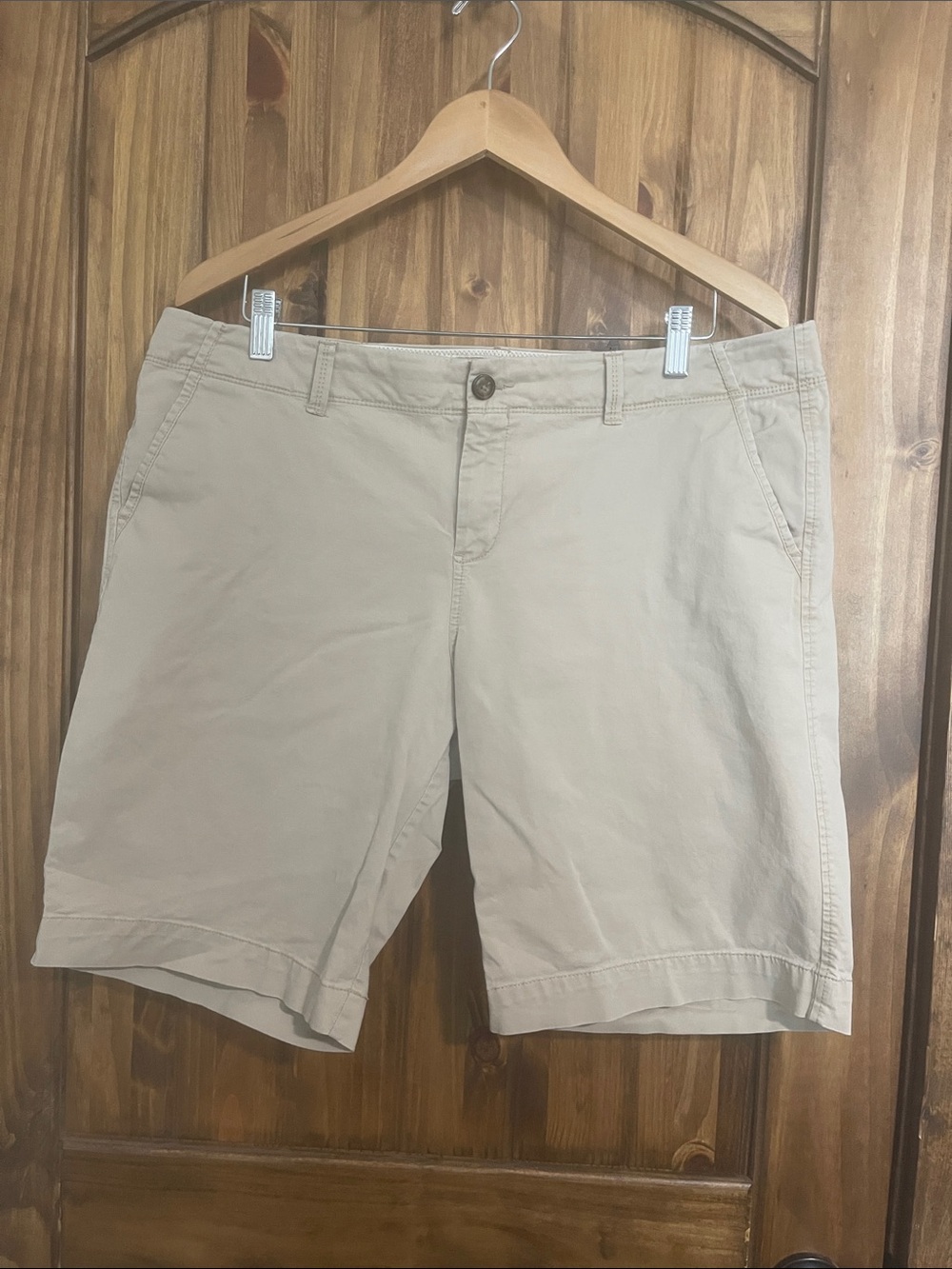 Old Navy Khaki Chino Bermuda Shorts
